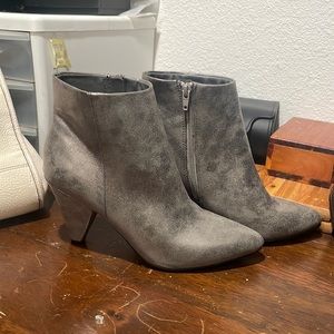 Heeled Silver booties